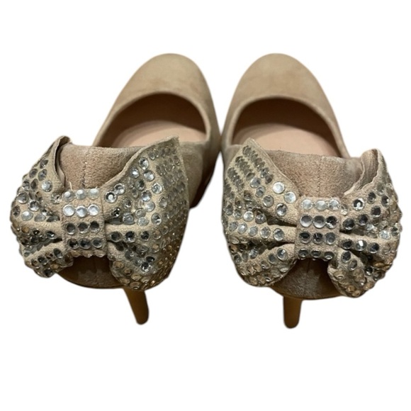 Steve Madden Parfait Blush Suede Diamond Bow High Heels Women’s Size 8.5 - Picture 11 of 14